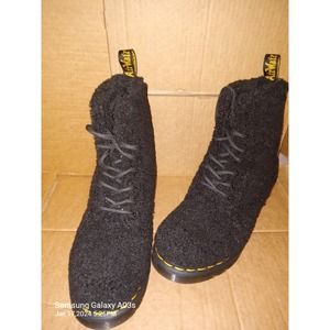 Dr. MARTENS Waterproof 1460 Faux Shearling Boots UK6/US8 (Black)